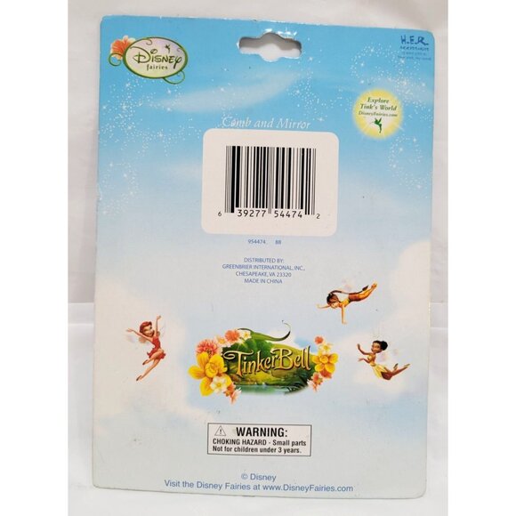 Disney Fairies Tinker Bell Blue Glitter Comb & Mirror Set - Picture 2 of 2